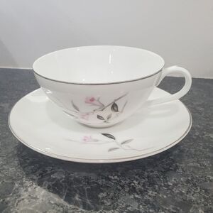 VINTAGE Japanese  Cherry Blossom Fine China Teacup and Saucer